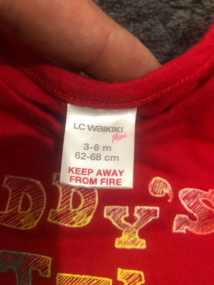 Kız Çocuk Kırmızı Kısa Kollu Tişört - Görsel 3