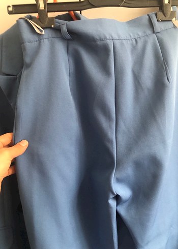 Mavi Düğmeli Kadın Blazer Ceket - Görsel 6