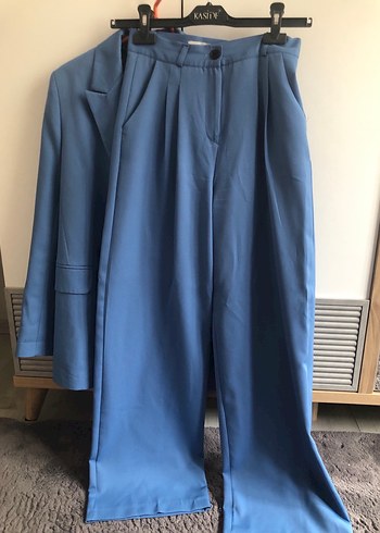 Mavi Düğmeli Kadın Blazer Ceket - Görsel 2