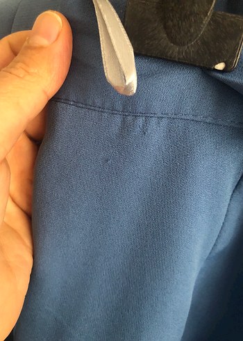 Mavi Düğmeli Kadın Blazer Ceket - Görsel 7