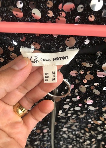 Koton Siyah Payetli Üst M Beden