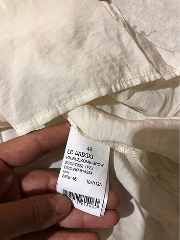 46 Beden ten rengi Renk Lcw krem rengi bluz