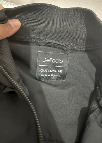 Defacto Siyah Minimal Fermuarli Ceket