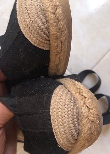 Orjinal inci Siyah Kadın Dolgu Topuklu Espadril - Görsel 7