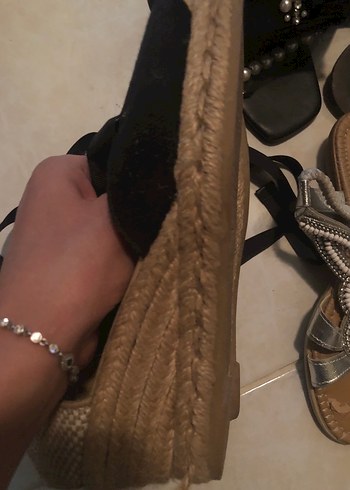 inci Orjinal inci Siyah Kadın Dolgu Topuklu Espadril