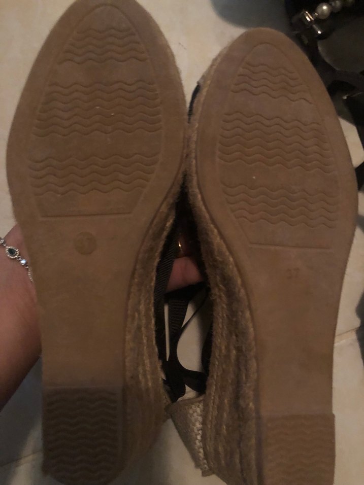 Orjinal inci Siyah Kadın Dolgu Topuklu Espadril - Görsel 4