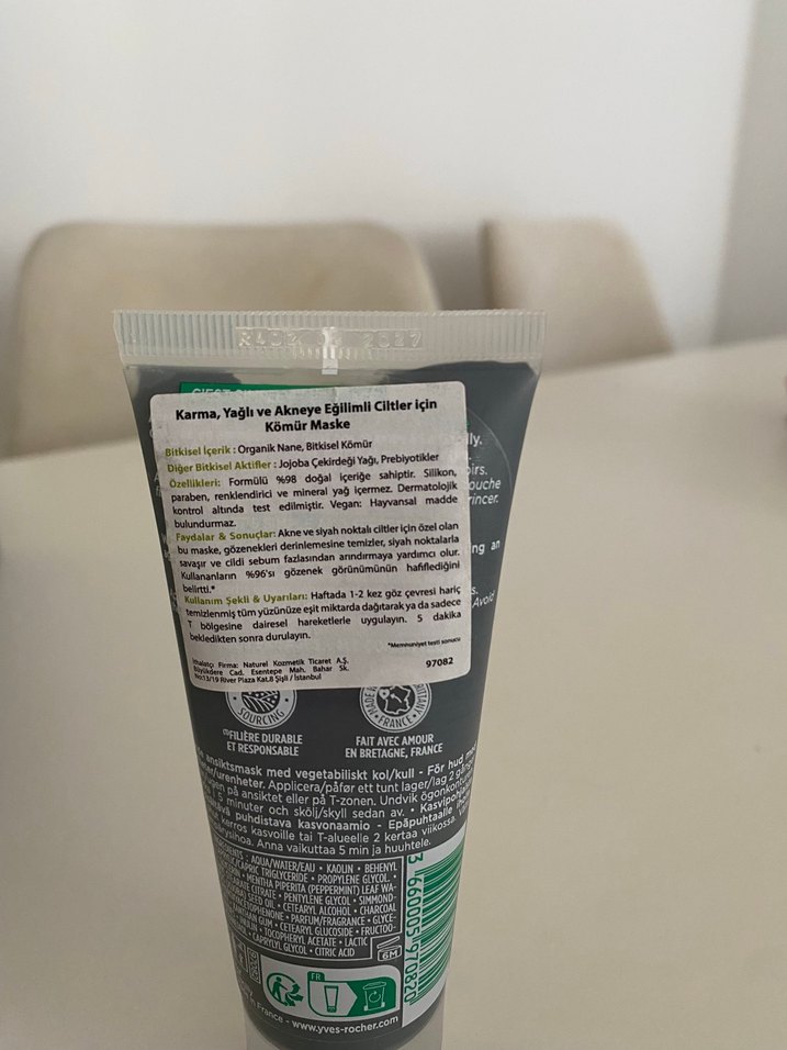 Yves rocher kömür maskesi - Görsel 2