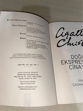  Agatha christie doğu ekspresinde cinayet