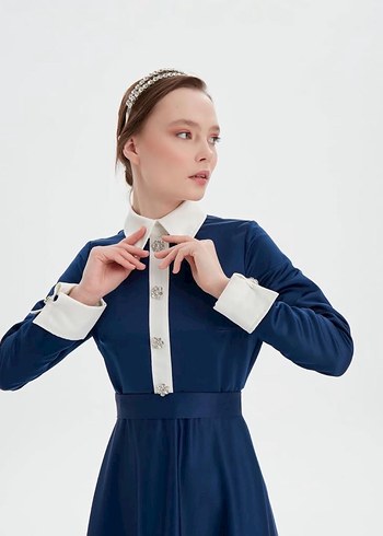 Birgül Bektaş Helen Elbise - Görsel 5