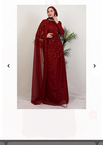 Bordo Abiye Elbise - Görsel 3