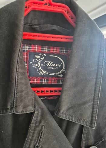 siyah Kemerli Midi Trençkot - Görsel 8