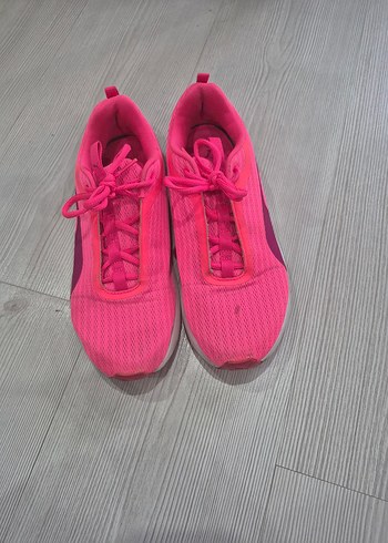 puma Pembe Kadın Spor Ayakkabı Elastik Bağcıklı - Görsel 3
