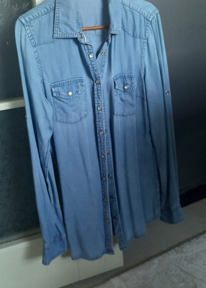 Jean gömlek - Görsel 2