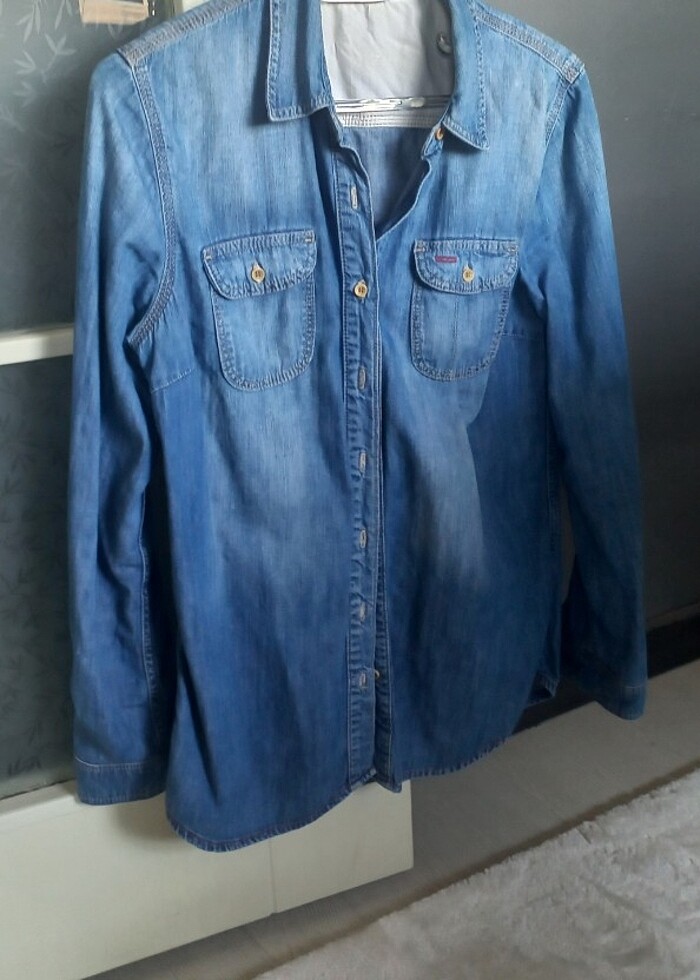 Jean gömlek - Görsel 3