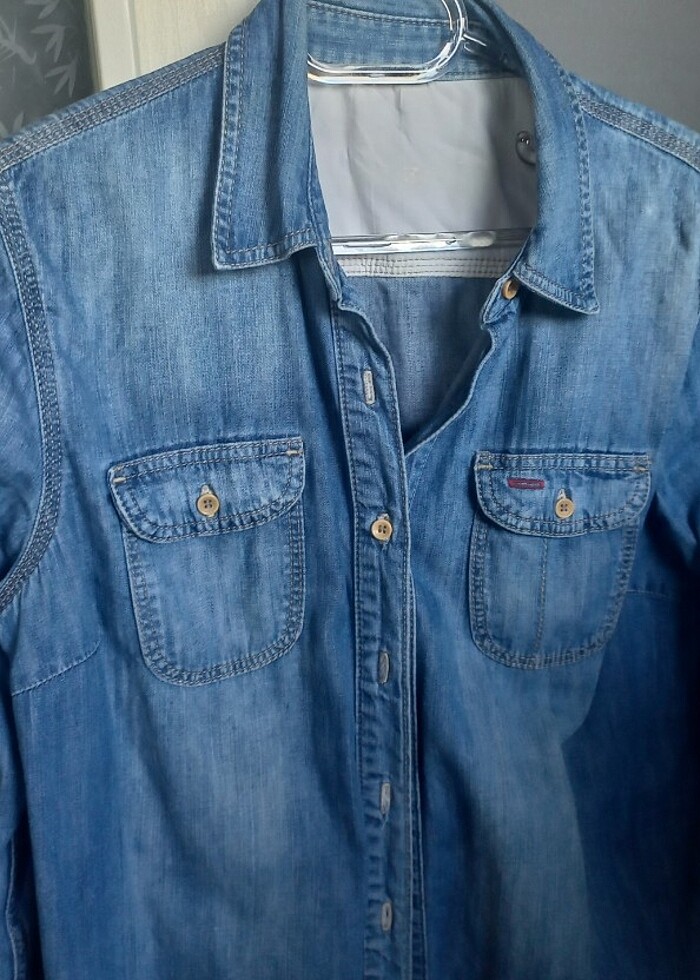 Jean gömlek - Görsel 4