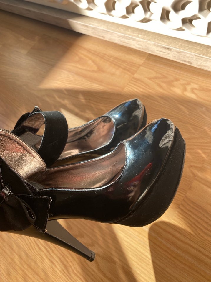 Kadın Siyah Gotik Platform Topuklu Ayakkabı - Görsel 3