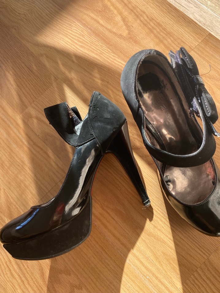 Kadın Siyah Gotik Platform Topuklu Ayakkabı - Görsel 4