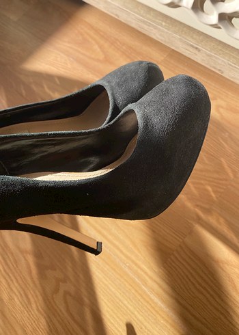 Steve Madden Siyah Süet Platform Topuklu Stiletto - Görsel 2