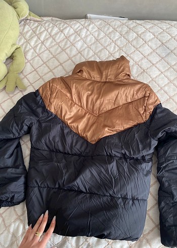 Fermuarlı Koyu Kahverengi Kadın Kışlık Mont - Görsel 7