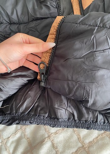 Fermuarlı Koyu Kahverengi Kadın Kışlık Mont - Görsel 5