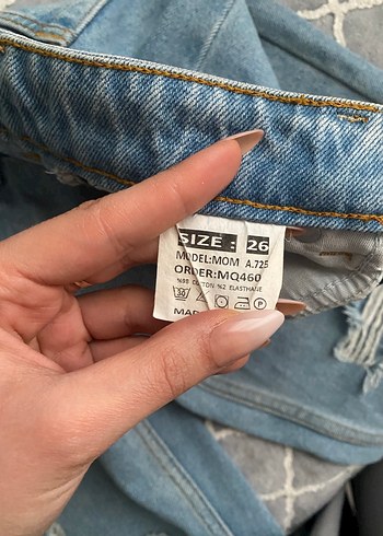 Bol Kesim Midi Kot Pantolon - Lacivert Batik - Görsel 3