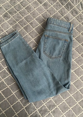 Bol Kesim Midi Kot Pantolon - Lacivert Batik - Görsel 2