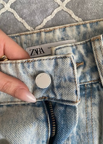 Mavi Batik Desenli Salaş Kadın Jean - Görsel 9