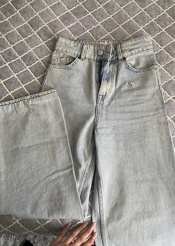 Mavi Batik Desenli Salaş Kadın Jean - Görsel 10