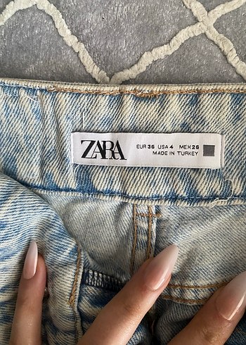 Mavi Batik Desenli Salaş Kadın Jean - Görsel 7