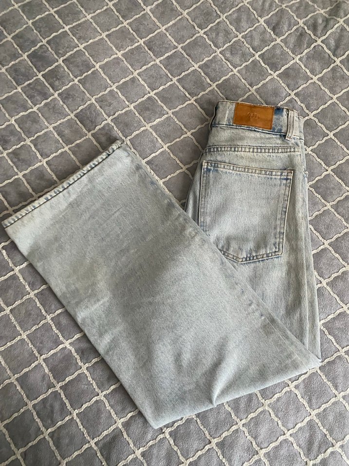 Mavi Batik Desenli Salaş Kadın Jean - Görsel 2