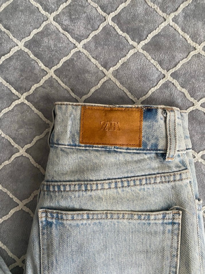 Mavi Batik Desenli Salaş Kadın Jean - Görsel 4