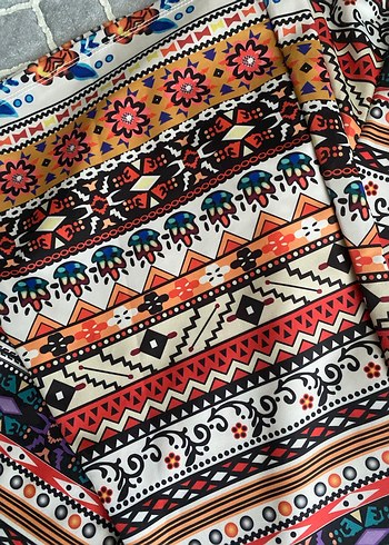 Kadın Bohem Bağlama Desenli Midi Pantolon - Görsel 6