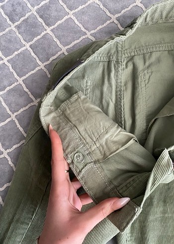 Düğmeli Regular Fit Süet Pantolon - Görsel 8