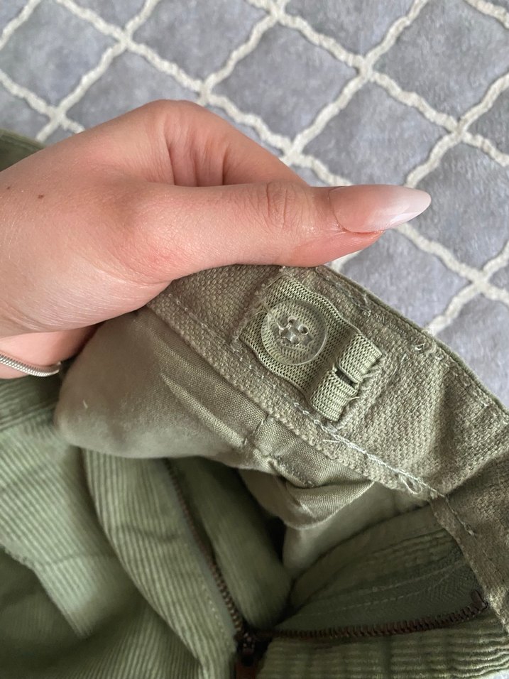 Düğmeli Regular Fit Süet Pantolon - Görsel 4