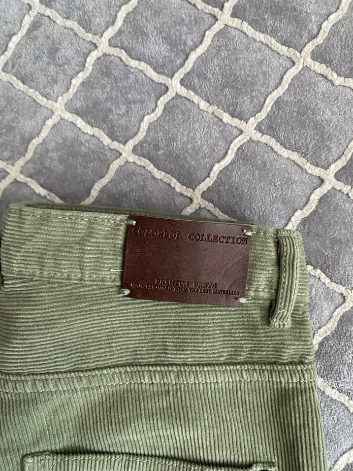 Düğmeli Regular Fit Süet Pantolon - Görsel 2