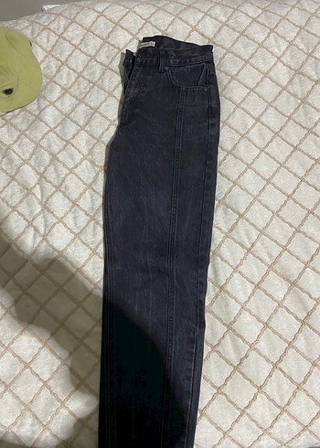 Siyah Midi Kadın Denim Jean - Görsel 3