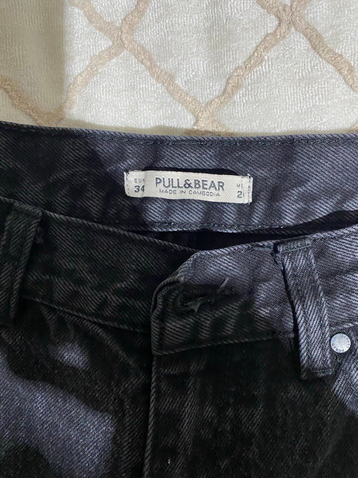 Siyah Midi Kadın Denim Jean - Görsel 2