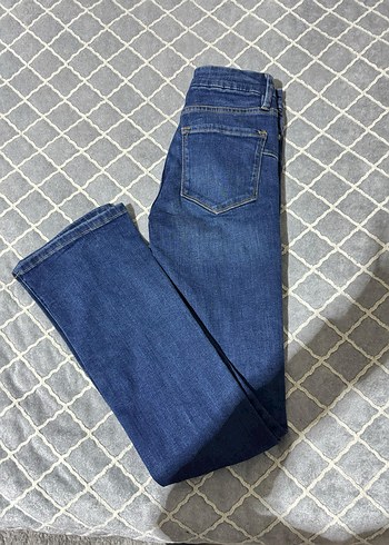 Kadın Lacivert Normal Boy Dar Kesim Denim Jean - Görsel 4