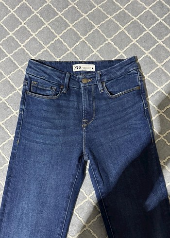 Kadın Lacivert Normal Boy Dar Kesim Denim Jean - Görsel 5