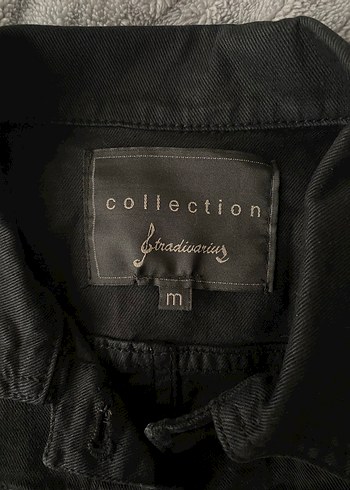 Düğmeli Siyah Kadın Denim Ceket - Görsel 2