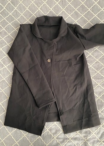 Siyah Düğmeli Regular Fit Uzun Kollu Hamile Ceketi - Görsel 2