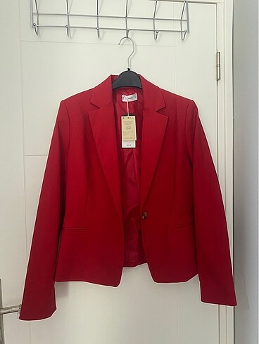 kırmızı, etiketli, ceket