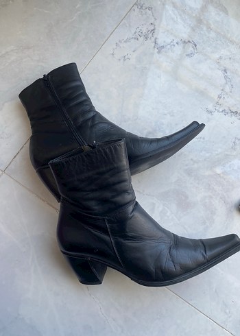 Diğer Vintage siyah deri kovboy bot