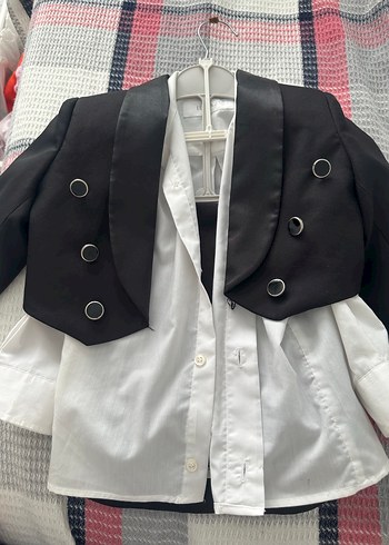 Düğmeli Siyah Notch Yaka Tuxedo Ceket - Görsel 6