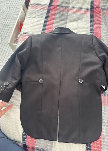 Düğmeli Siyah Notch Yaka Tuxedo Ceket - Görsel 3