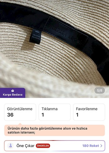 Janessa Leone Tinsley Bej Şapka - Görsel 5