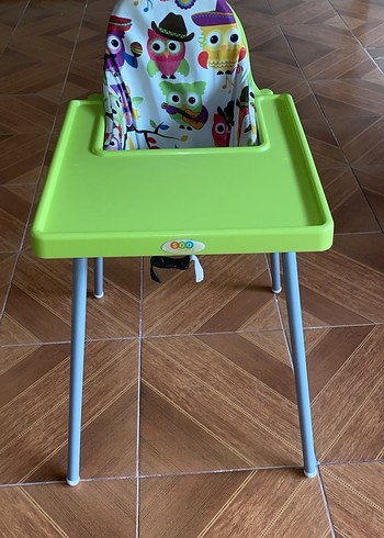 Renkli Desenli Yeşil Mama Sandalyesi - Görsel 2