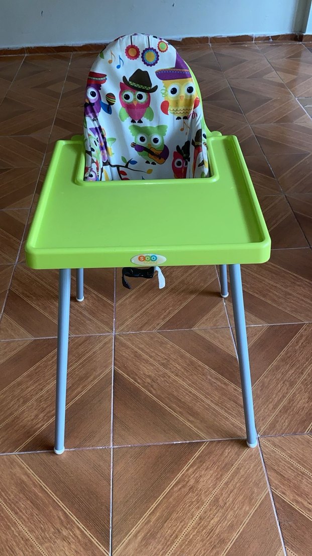 Renkli Desenli Yeşil Mama Sandalyesi - Görsel 2