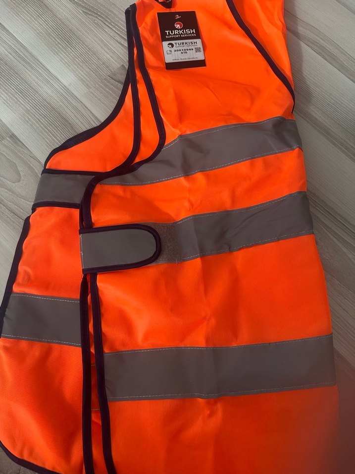 Fermuarlı Turuncu Reflektörlü Yelek - Görsel 3