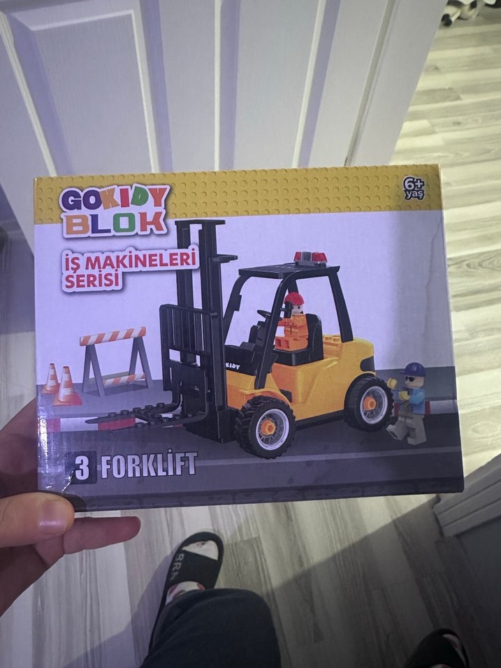 Gokidy Blok İş Makineleri Serisi Forklift Oyuncak - Görsel 2